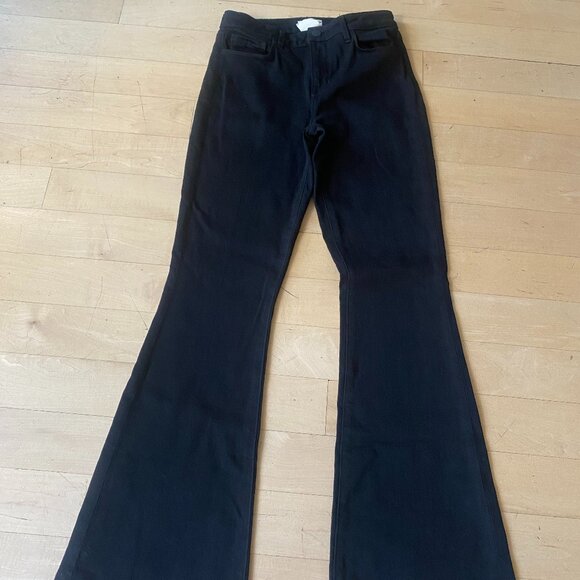 L'Agence Womens black flared jeans sz 26 high rise bell - Picture 1 of 6